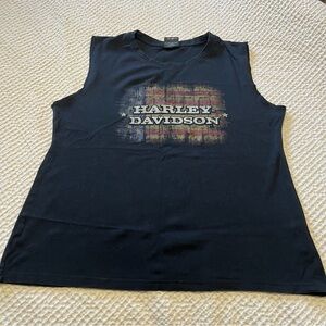 Harley Davidson Black Sleeveless Shirt Mother Road Kingman Arizona Size 2XL